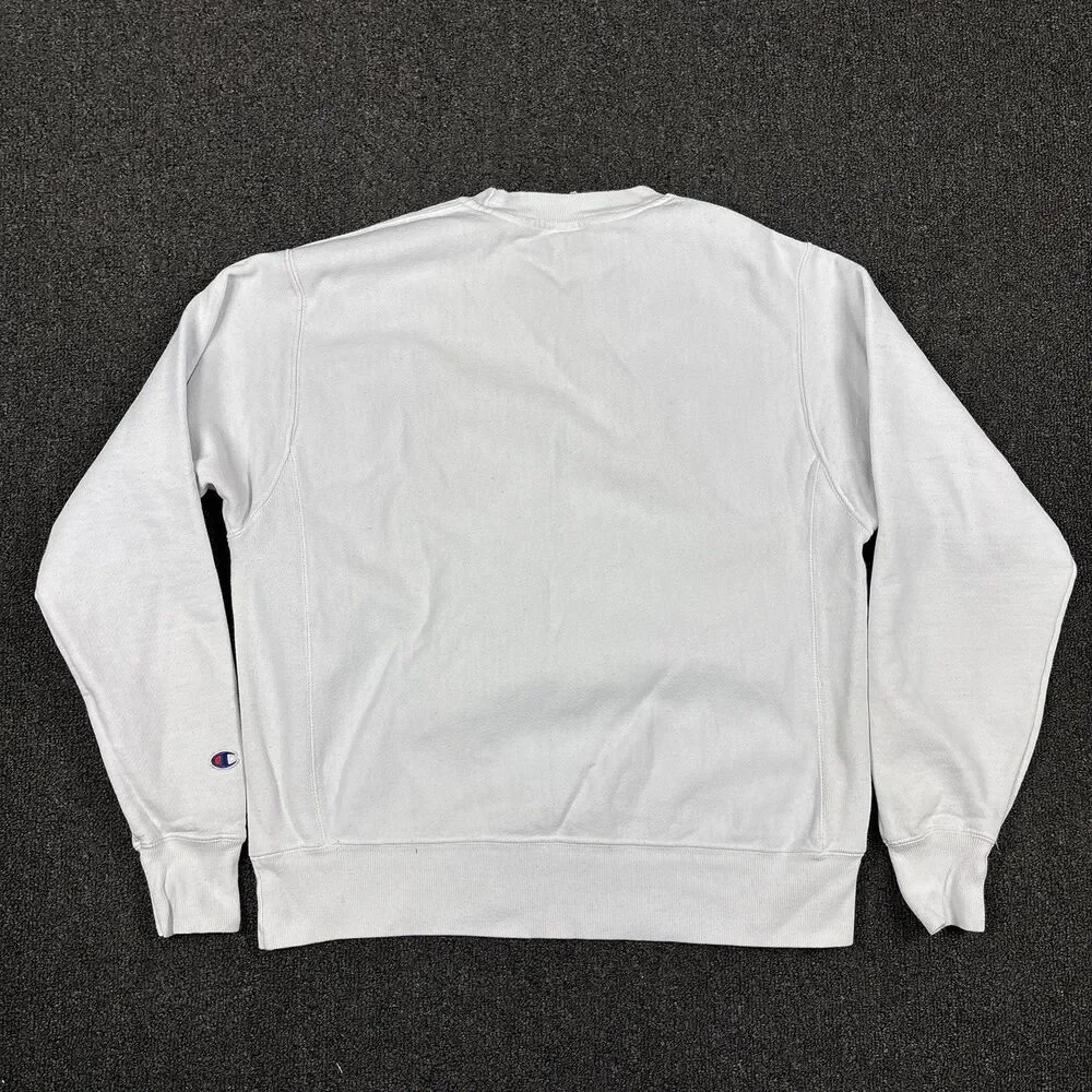 Champion Ole Miss Sweatshirt Men's White Pullover College Classic Size Medium - Picture 6 of 6